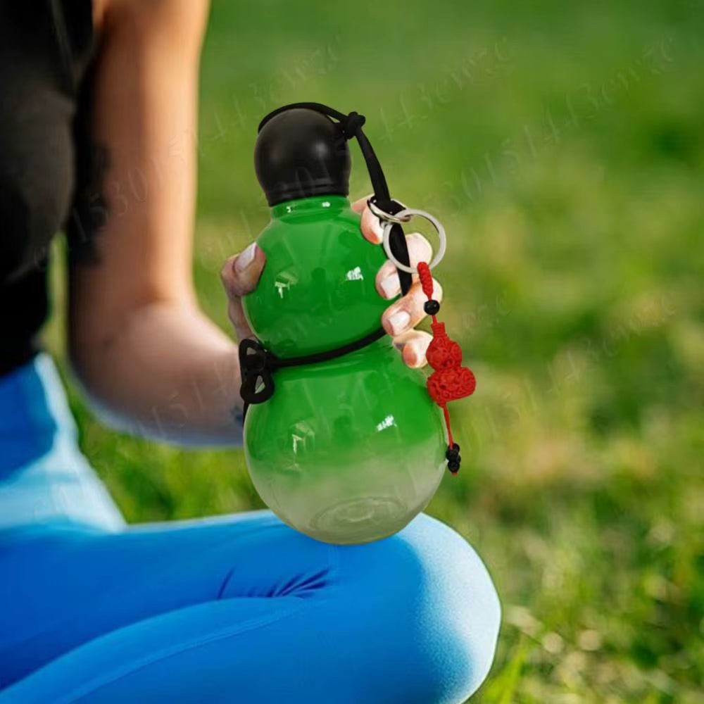 Gourd Sports Water Bottle Vintage Chinese Retro-Inspired Gourd Water Bottle 800ML Large Capacity Water Kettle Gifts for Outdoor
