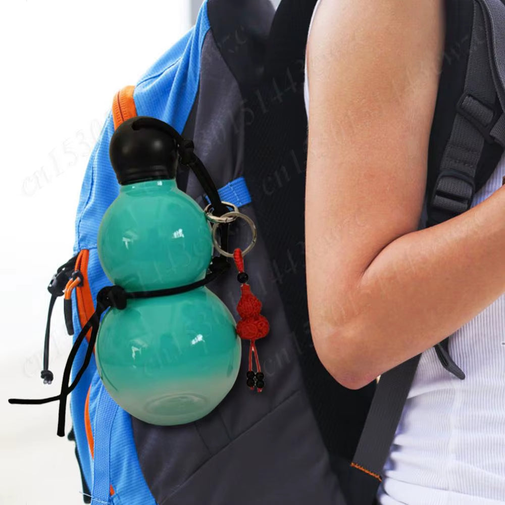 Gourd Sports Water Bottle Vintage Chinese Retro-Inspired Gourd Water Bottle 800ML Large Capacity Water Kettle Gifts for Outdoor