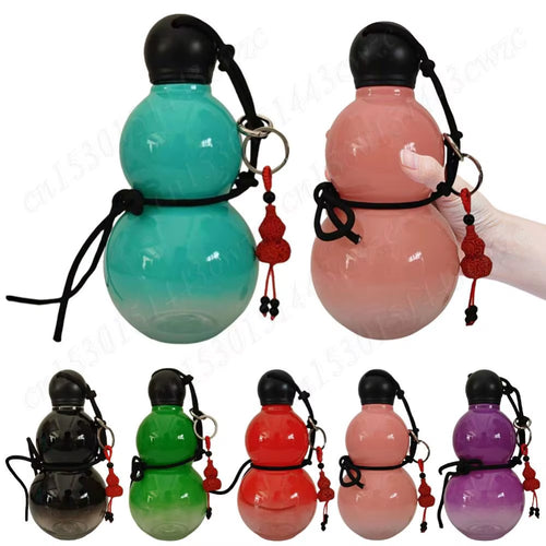Gourd Sports Water Bottle Vintage Chinese Retro-Inspired Gourd Water Bottle 800ML Large Capacity Water Kettle Gifts for Outdoor